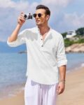 Men Regular Fit Short Kurta with Mandarin Collar