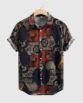 Men Waffle Checked Regular Fit Cotton Shirt with Patch Pocket