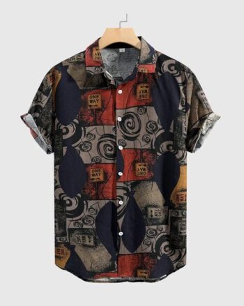 Men Waffle Checked Regular Fit Cotton Shirt with Patch Pocket