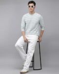 Men Striped Regular Fit Crew-Neck T-Shirt