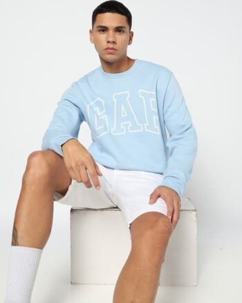 Striped Crew-Neck Sweatshirt