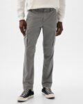 Men Slim Fit Cargo Pants with Flap Pockets