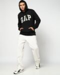 Men Brand Print Slim Fit Sweatshirt