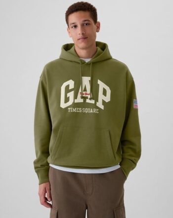 Graphic Printed Hooded Sweatshirt with Zip Closure