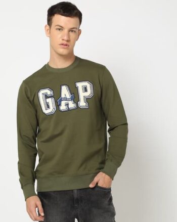 Men Typographic Print Regular Fit Sweatshirt