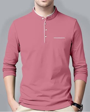 Regular Fit Solid Henley-Neck T-shirt