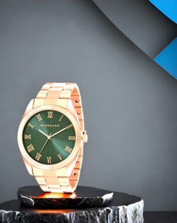 GZ-50112-66 Men Gold-Plated Round Shaped Analogue Watch