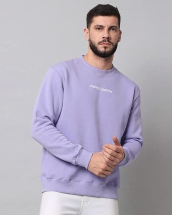 Men Striped Regular Fit Crew-Neck Pullover
