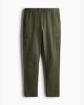 Shein Street Full Length Khaki Relaxed Fit Cargo Pants with Pockets