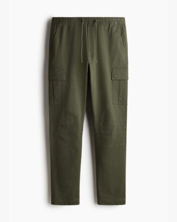 Shein Street Full Length Khaki Relaxed Fit Cargo Pants with Pockets