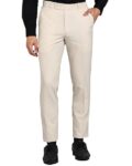 Men Slim Fit Flat Front Trousers