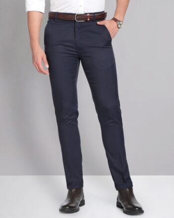 Men Relaxed Fit Flat-Front Cargo