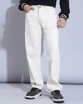 Men Textured Flared Jeans