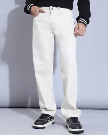 Men Textured Flared Jeans