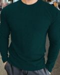 Men Ribbed Regular Fit Round-Neck T-Shirt