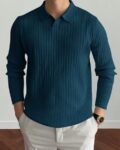 Men Striped Regular Fit Polo T-Shirt