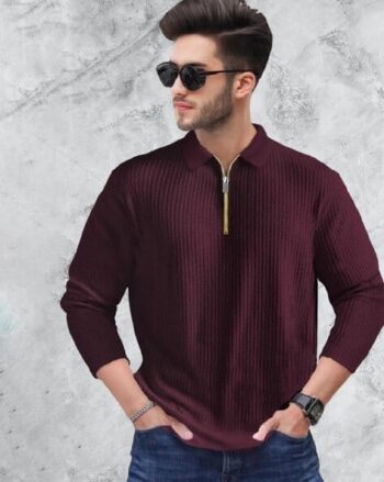 Men Patterned Regular Fit Polo T-Shirt
