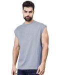 Men Regular Fit Sleeveless T-Shirt