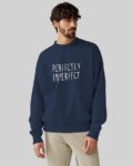 Men Mechanic Loose Fit Crew-Neck Sweatshirt with Brand Embroidered