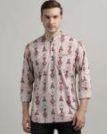 Men Printed Slim Fit Short Kurta