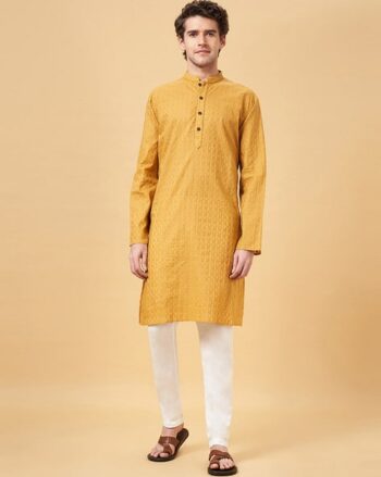 Men Regular Fit Long Kurta