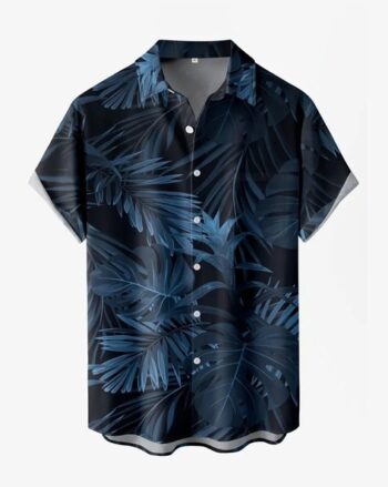 Men Striped Slim Fit Shirt with Curved Hemline