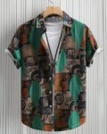 Men Regular Fit Shirt with Button-Down Collar