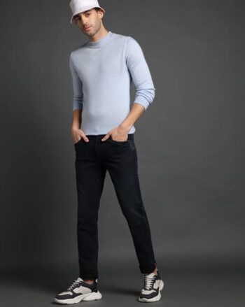 Men Light-Wash Slim Fit Jeans