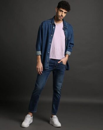 Men Mid-Wash Slim Fit Jeans
