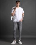 Men Heavy-Wash Skinny Fit Cropped Jeans