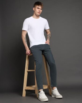 Men Skinny Fit Cropped Jeans