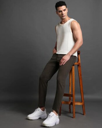 Men Skinny Fit Cropped Jeans