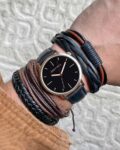Men Round Dial Analogue Watch