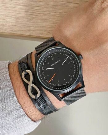 Men Round Dial Analogue Watch
