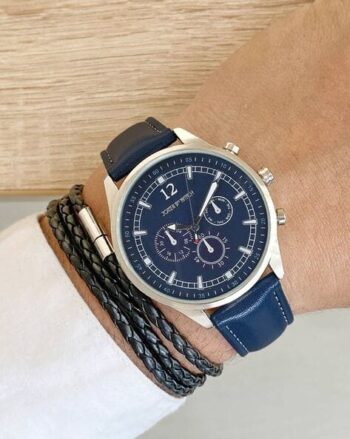 Men Round Dial Analogue Watch