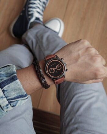 Men Analogue Wrist Watch with Bracelet