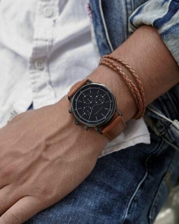 Men Analogue Wrist Watch with Bracelet