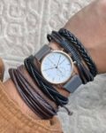 Men Round Dial Analogue Watch