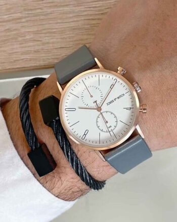 Men Round Dial Analogue Watch