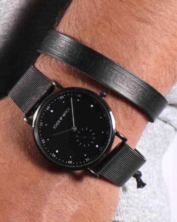 Men Analogue Wrist Watch & Bracelet with Deployant Clasp-JWMBS8
