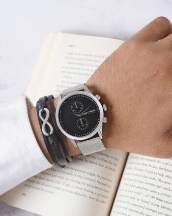 Men Round Dial Analogue Watch