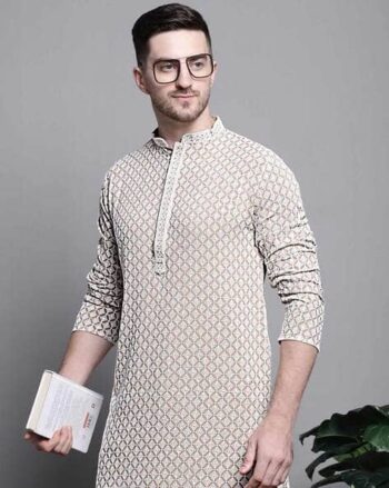 Embroidered Slim Fit Long Kurta