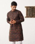Men Regular Fit Kurta with Mandarin Collar