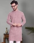 Men Embroidered Regular Fit Long Kurta
