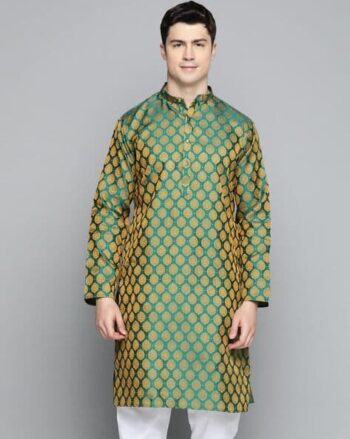 Long Kurta with Woven Motifs
