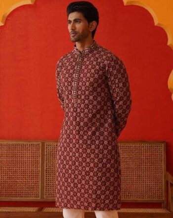 Men Embroidery Long Kurta