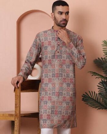 Printed Regular Fit Long Kurta