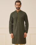 Men Embroidery Regular Fit Long Kurta
