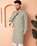 Men Embroidered Regular Fit Long Kurta