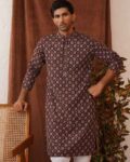 Men Embroidered Regular Fit Long Kurta